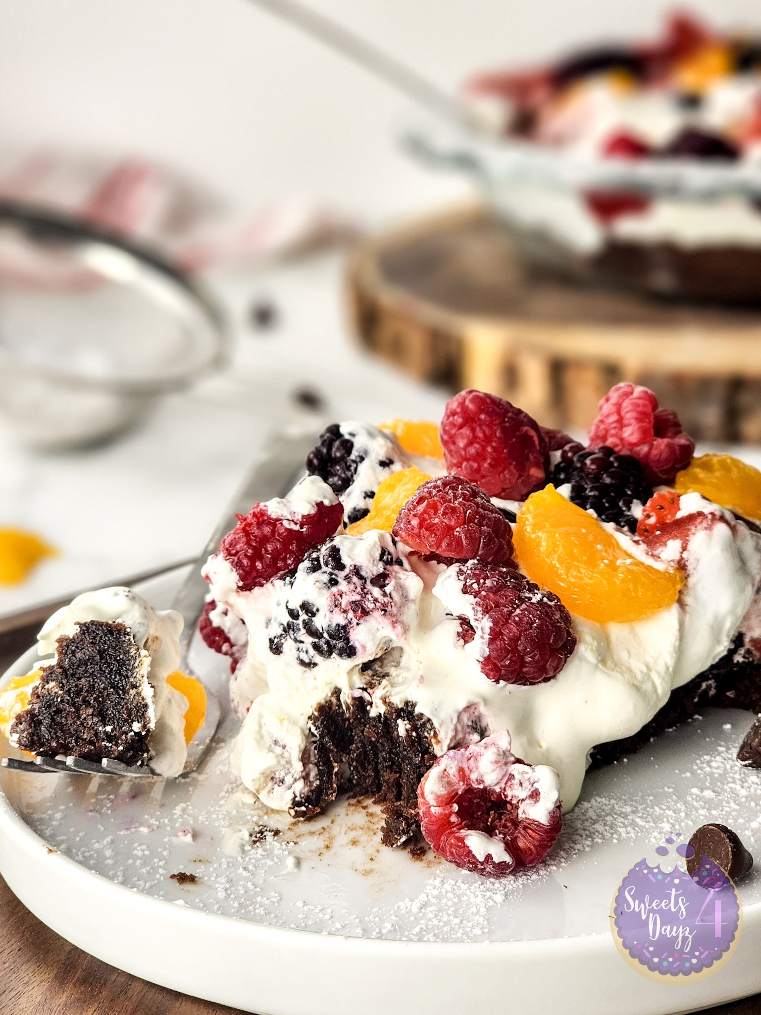 Gluten Free Brownie Fruit Pizza on Rhombus