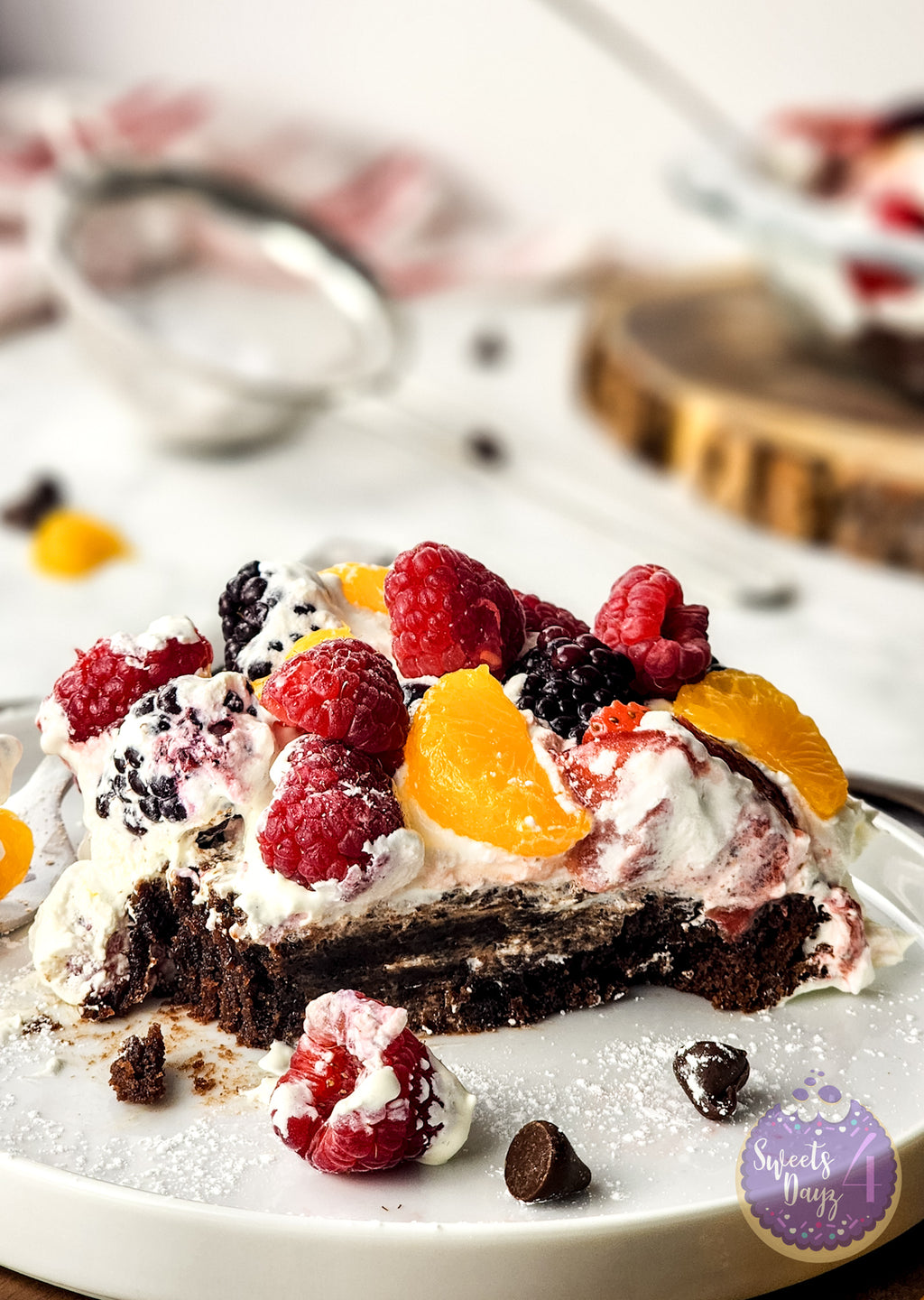 Gluten Free Brownie Fruit Pizza on Rhombus