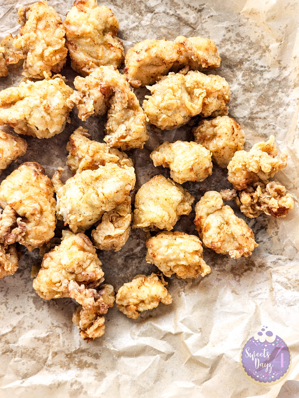 Copycat Chick Fil A Nuggets on Gold Marble