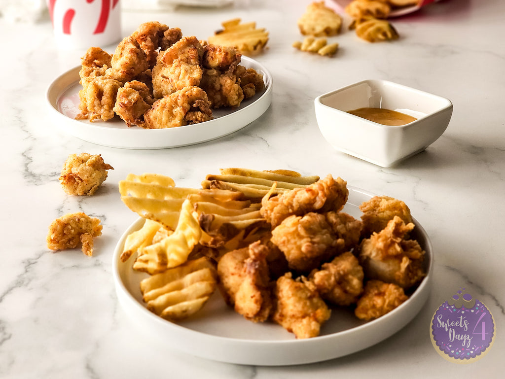 Copycat Chick Fil A Nuggets on Marble