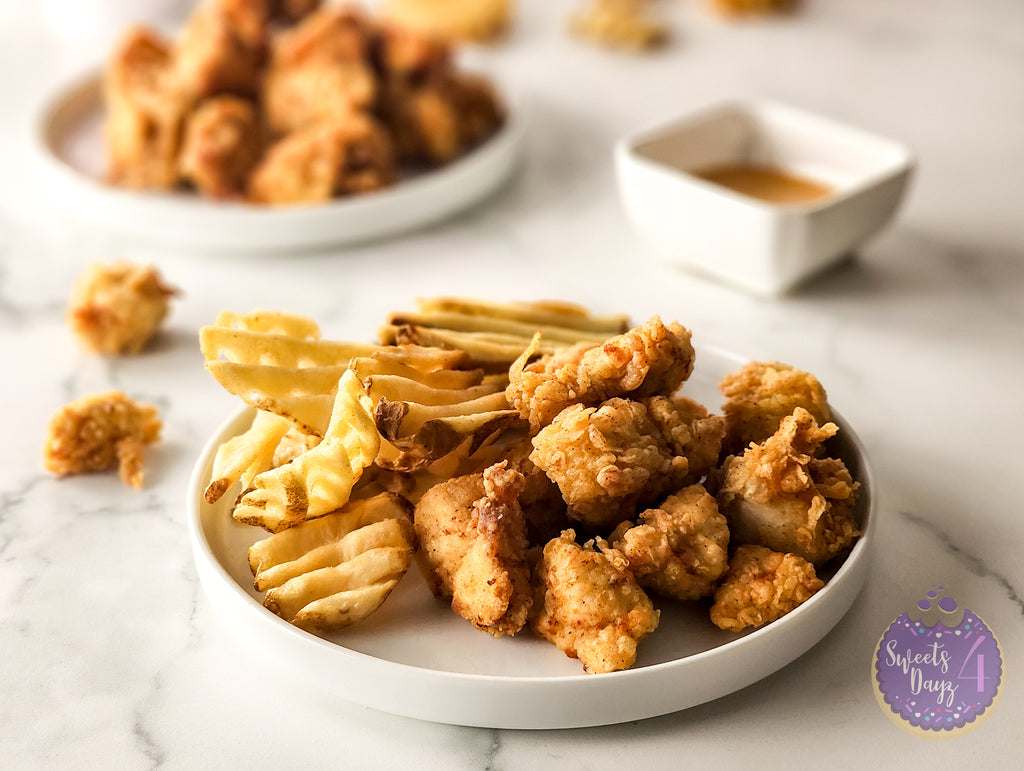 Copycat Chick Fil A Nuggets on Marble