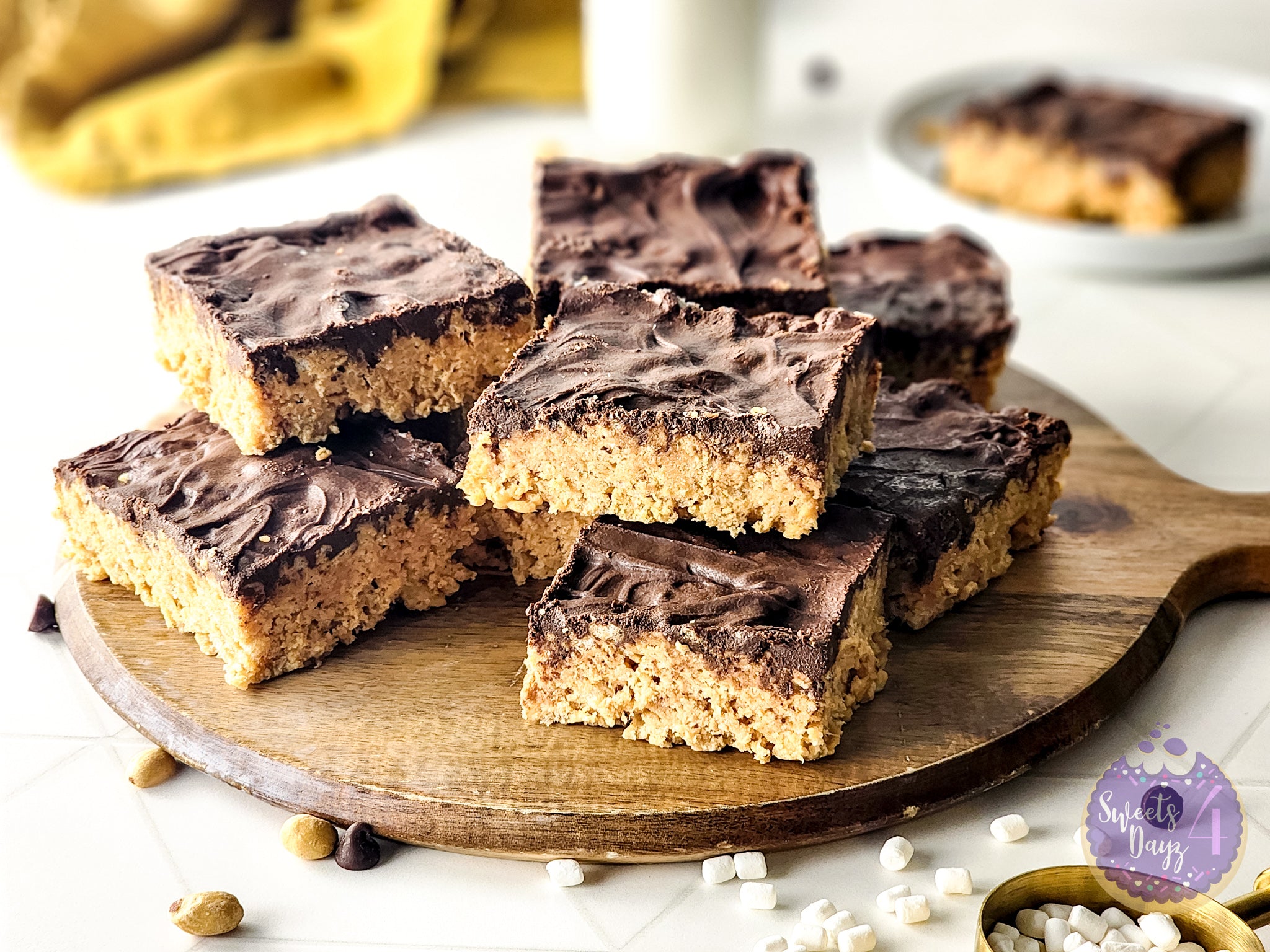 Peanut Butter Chocolate Rice Krispy Treats on Rhombus