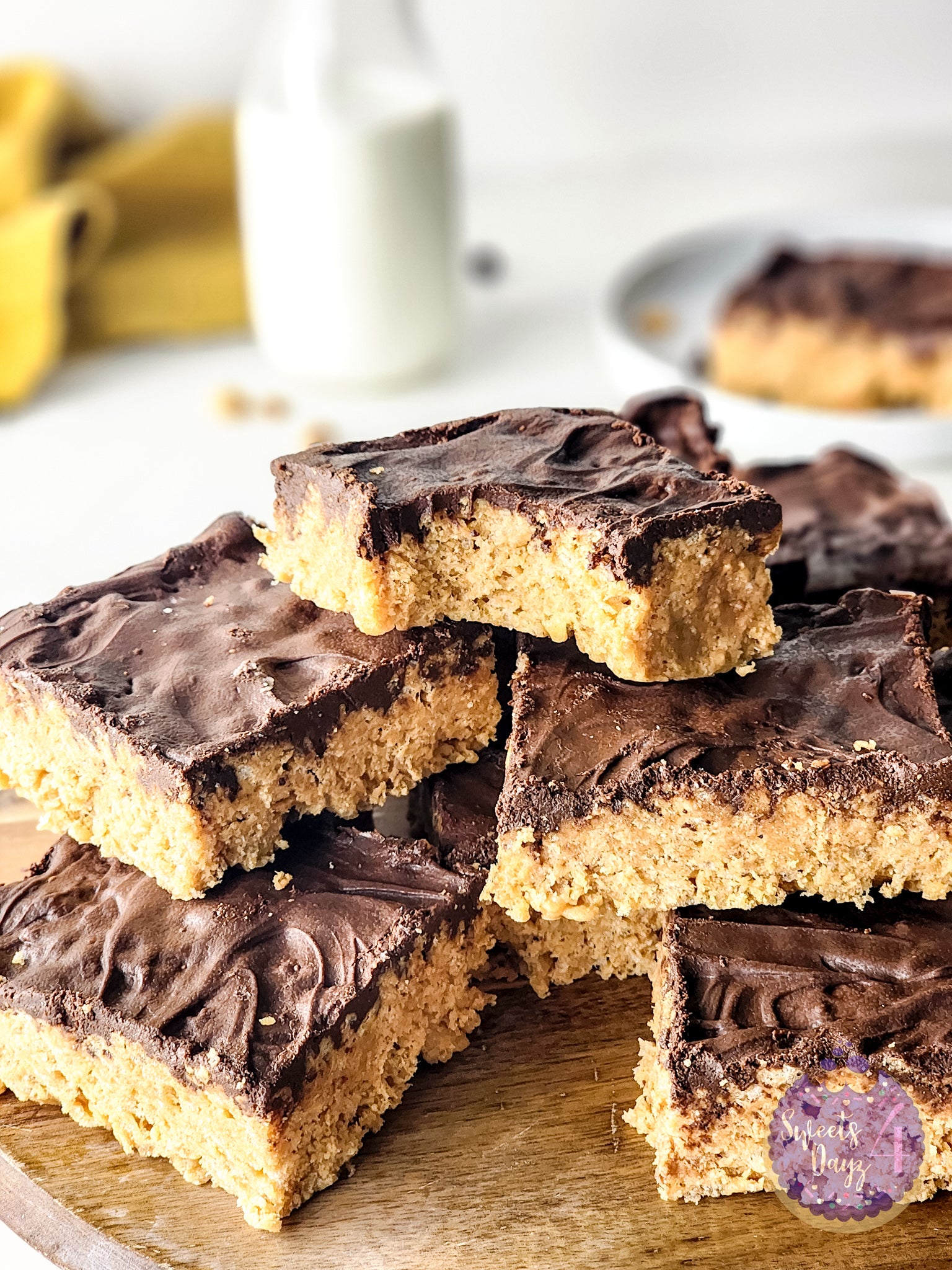 Peanut Butter Chocolate Rice Krispy Treats on Rhombus