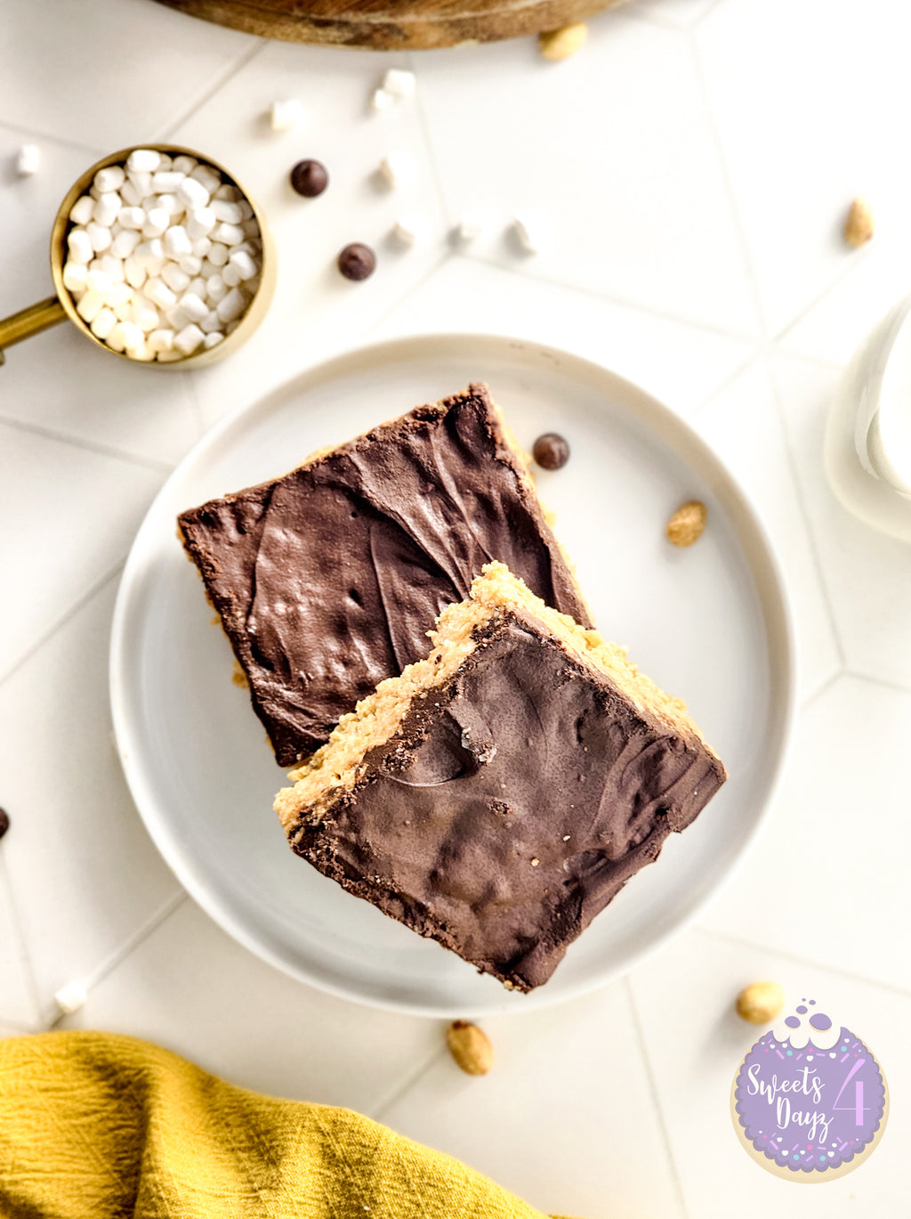 Peanut Butter Chocolate Rice Krispy Treats on Rhombus