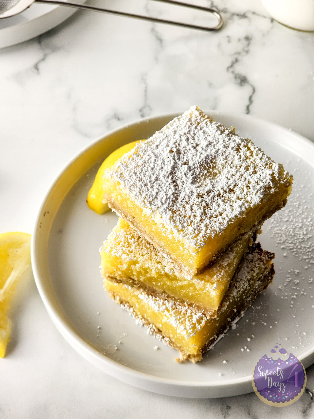 Simple Lemon Bars Gold Marble