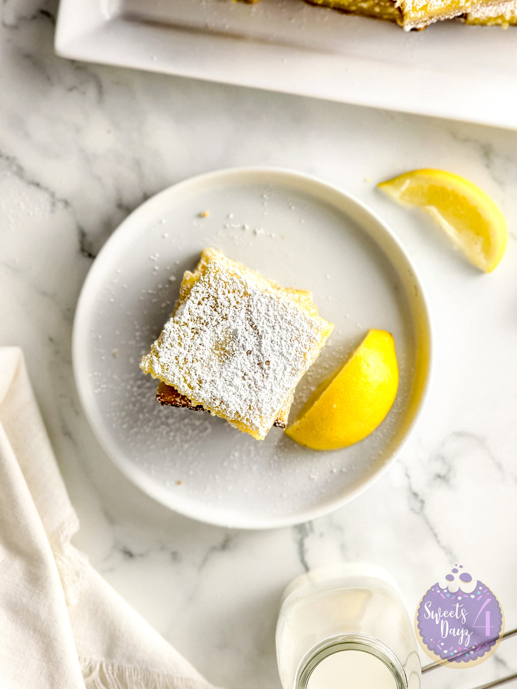Simple Lemon Bars Gold Marble