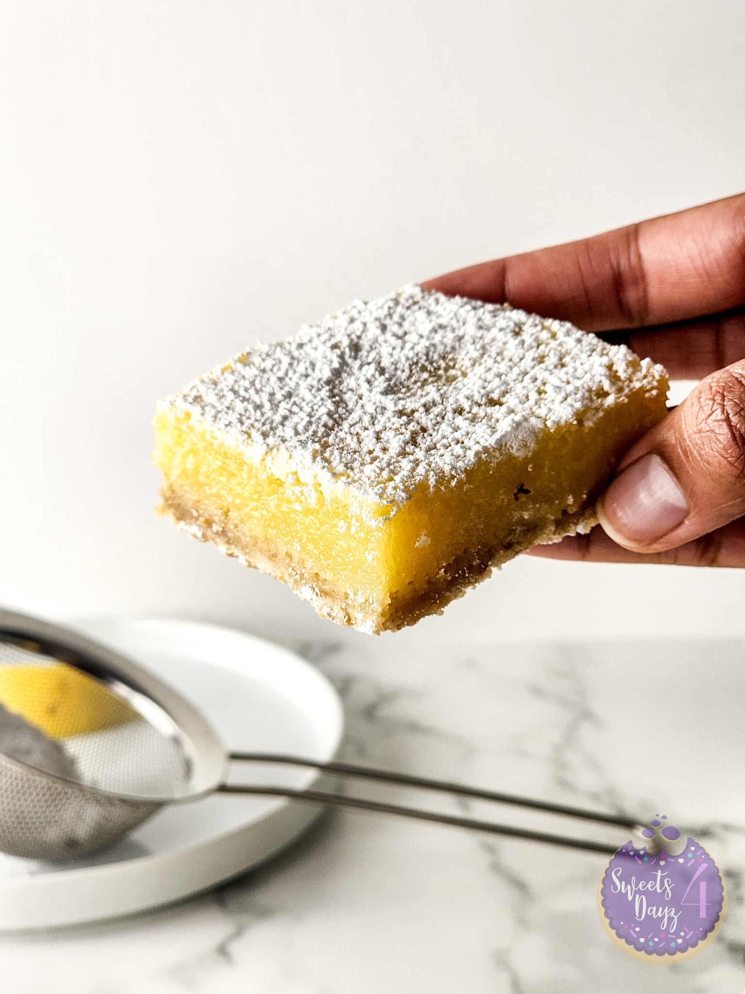 Simple Lemon Bars Gold Marble