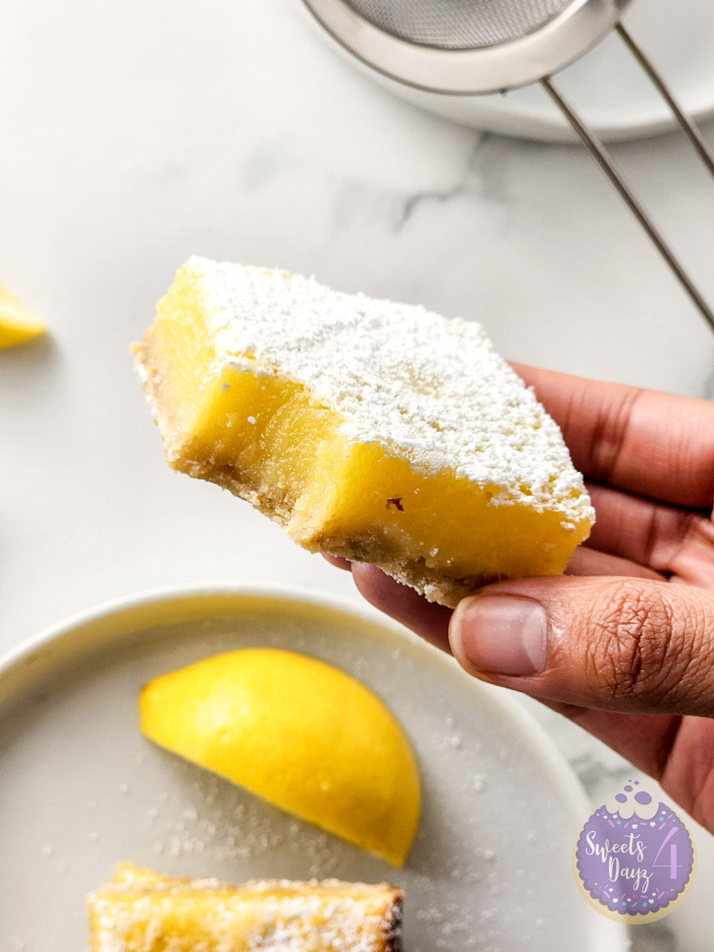 Simple Lemon Bars Gold Marble