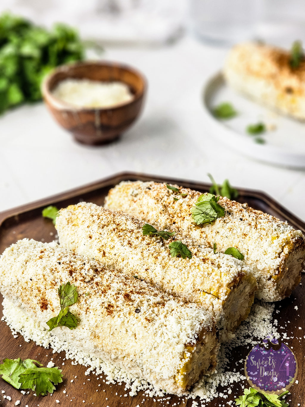 Homemade Mexican Street Corn on Rhombus
