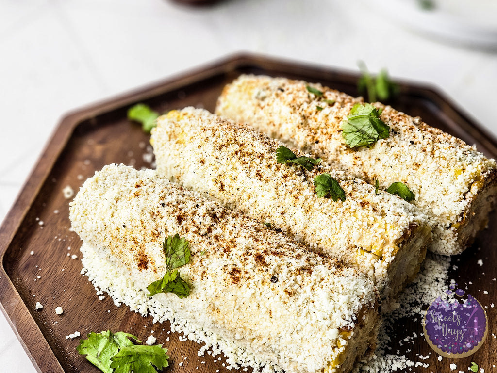 Homemade Mexican Street Corn on Rhombus
