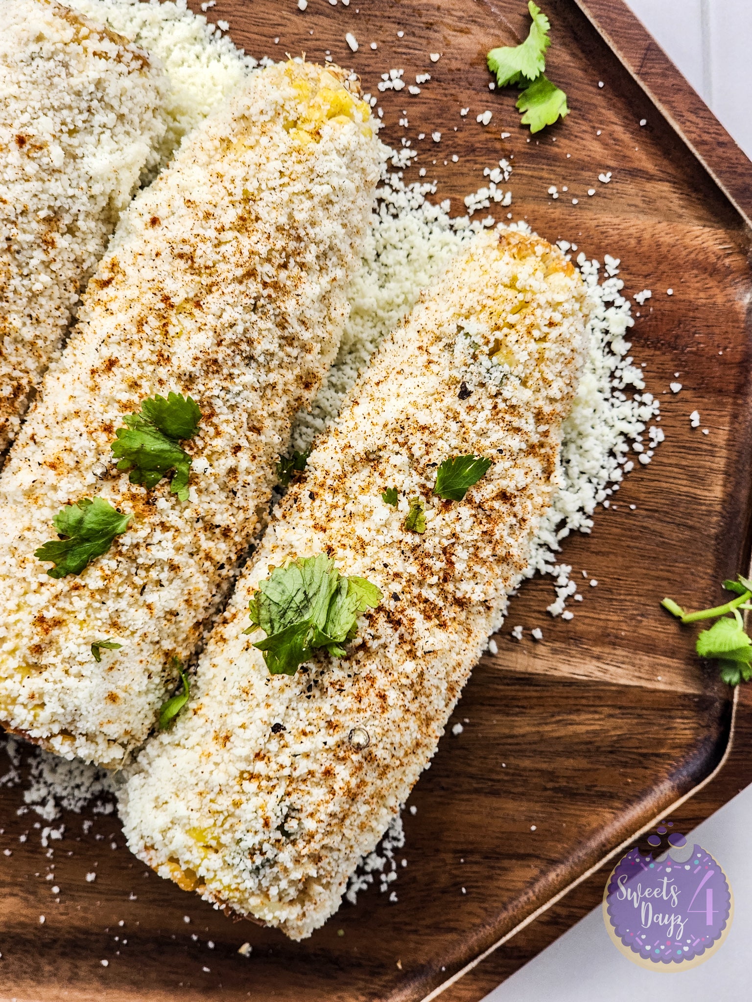 Homemade Mexican Street Corn on Rhombus
