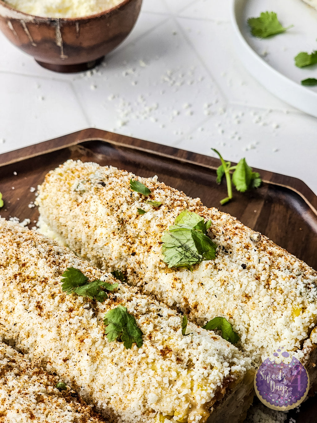 Homemade Mexican Street Corn on Rhombus