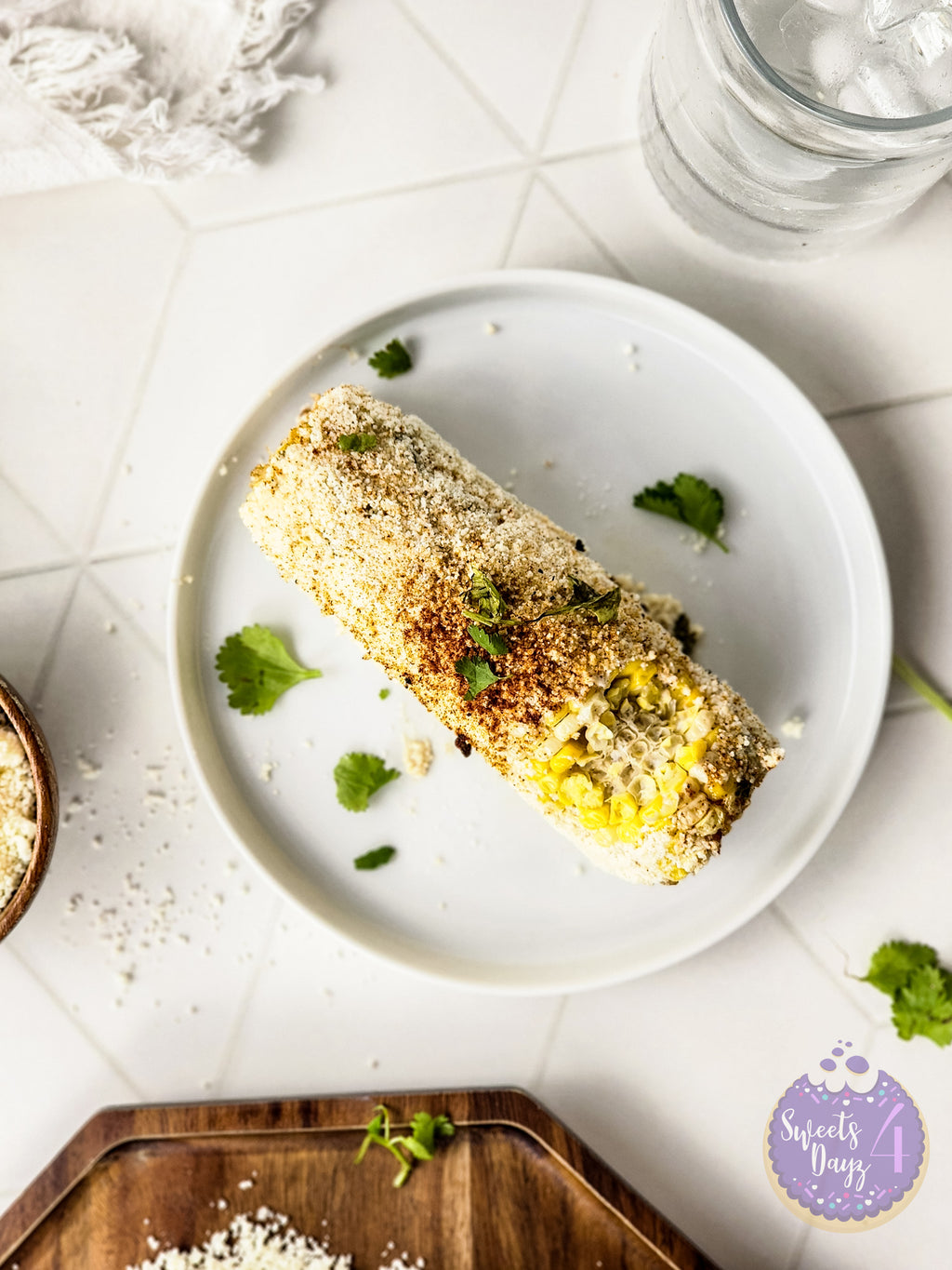 Homemade Mexican Street Corn on Rhombus