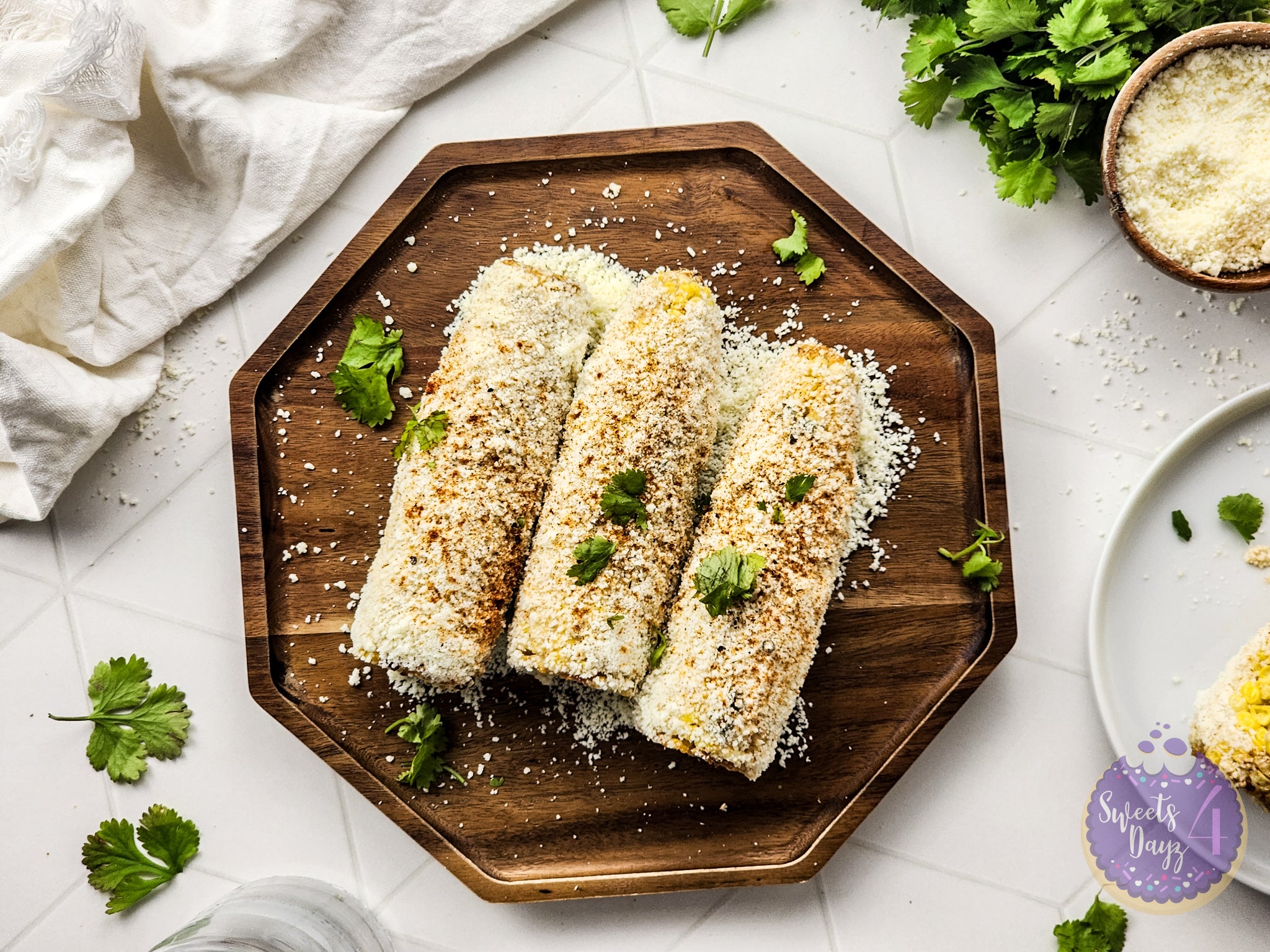 Homemade Mexican Street Corn on Rhombus