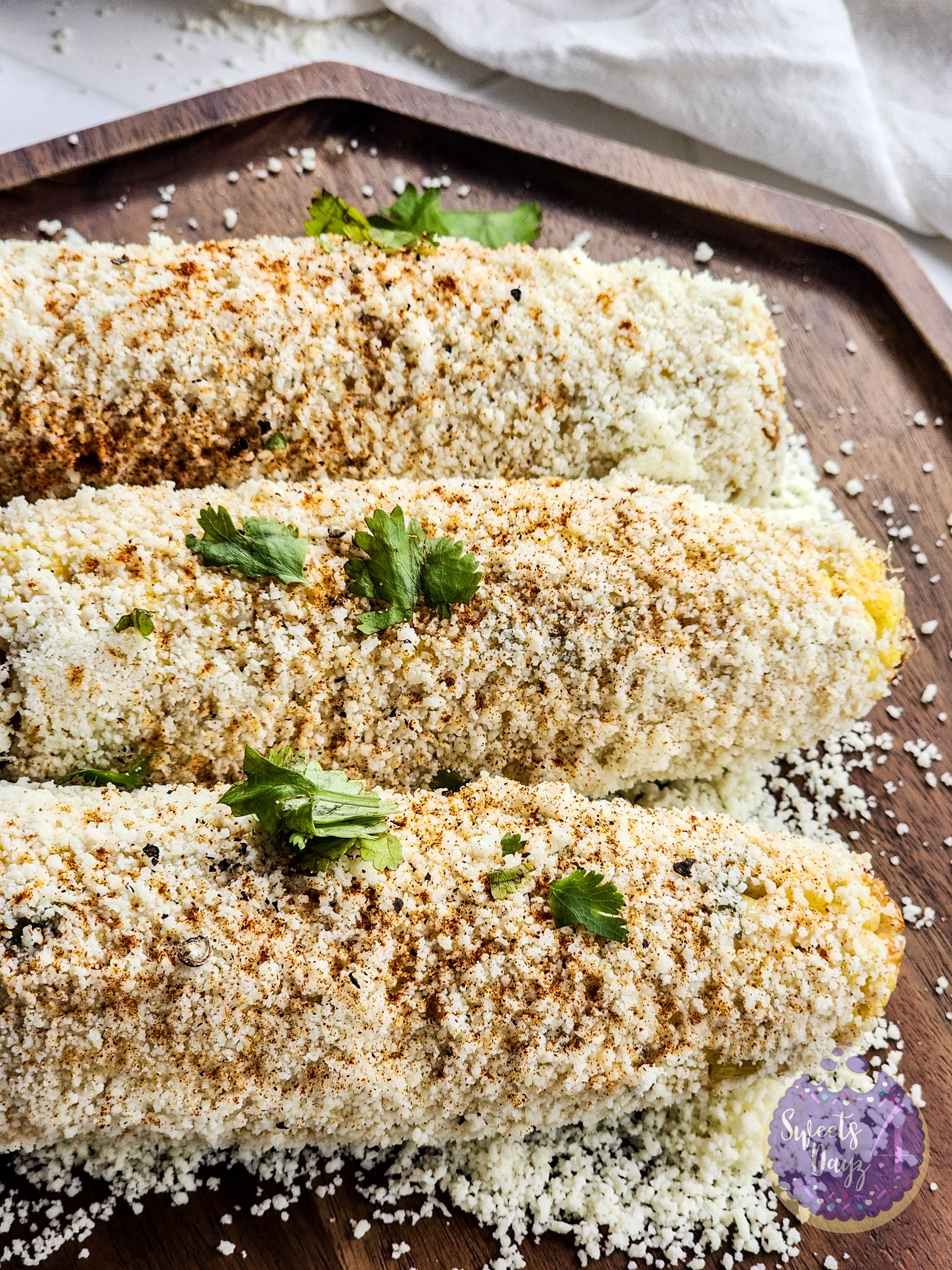 Homemade Mexican Street Corn on Rhombus