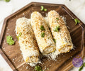 Homemade Mexican Street Corn on Gold Marble