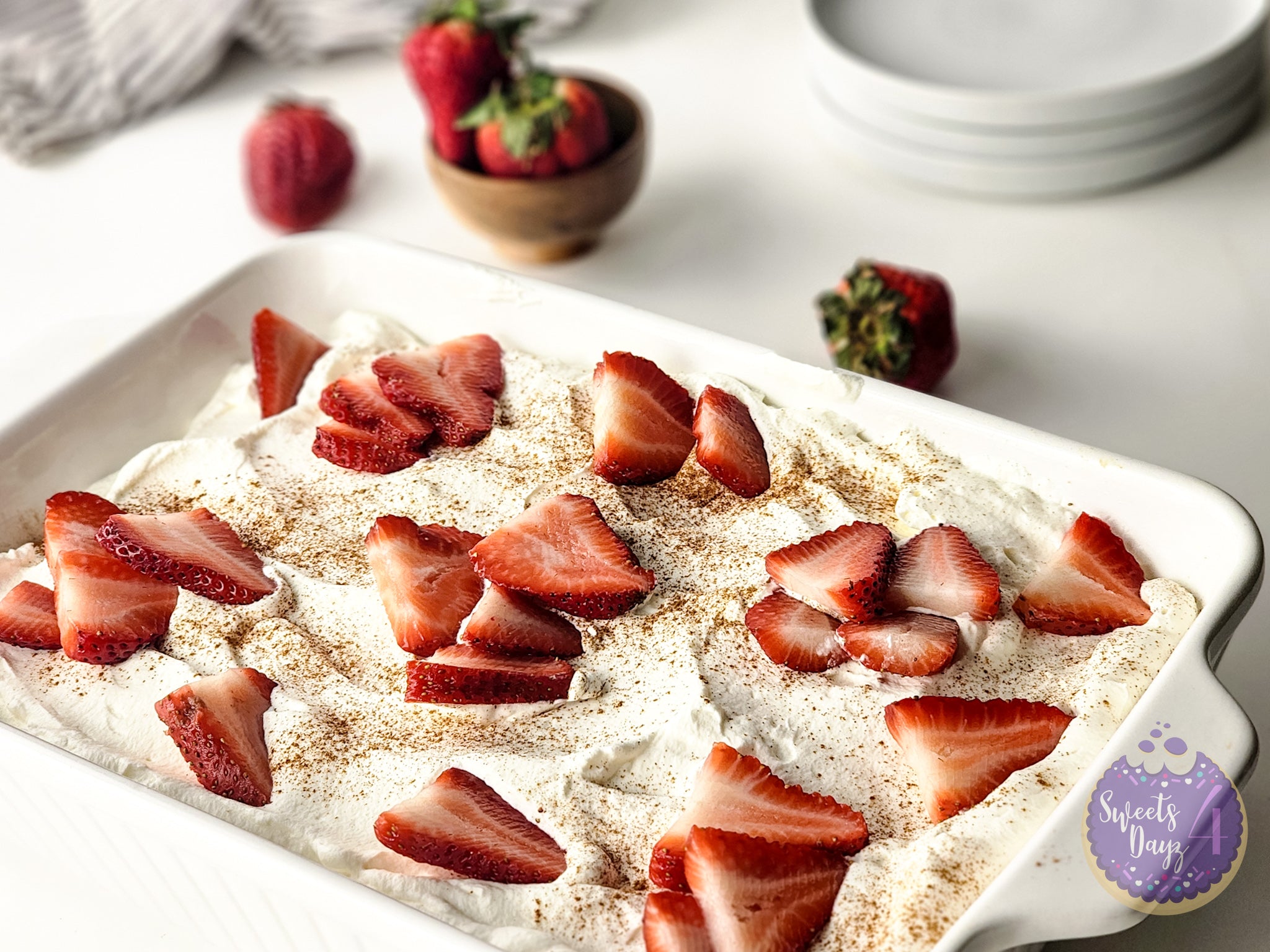 Tres Leches Cake on White