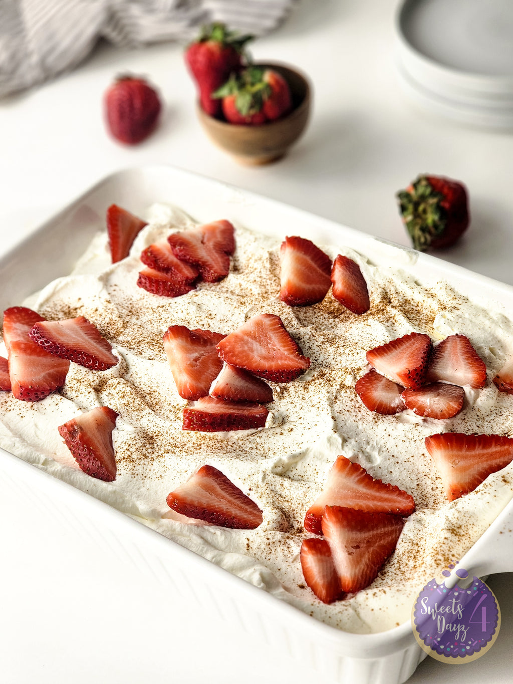 Tres Leches Cake on White