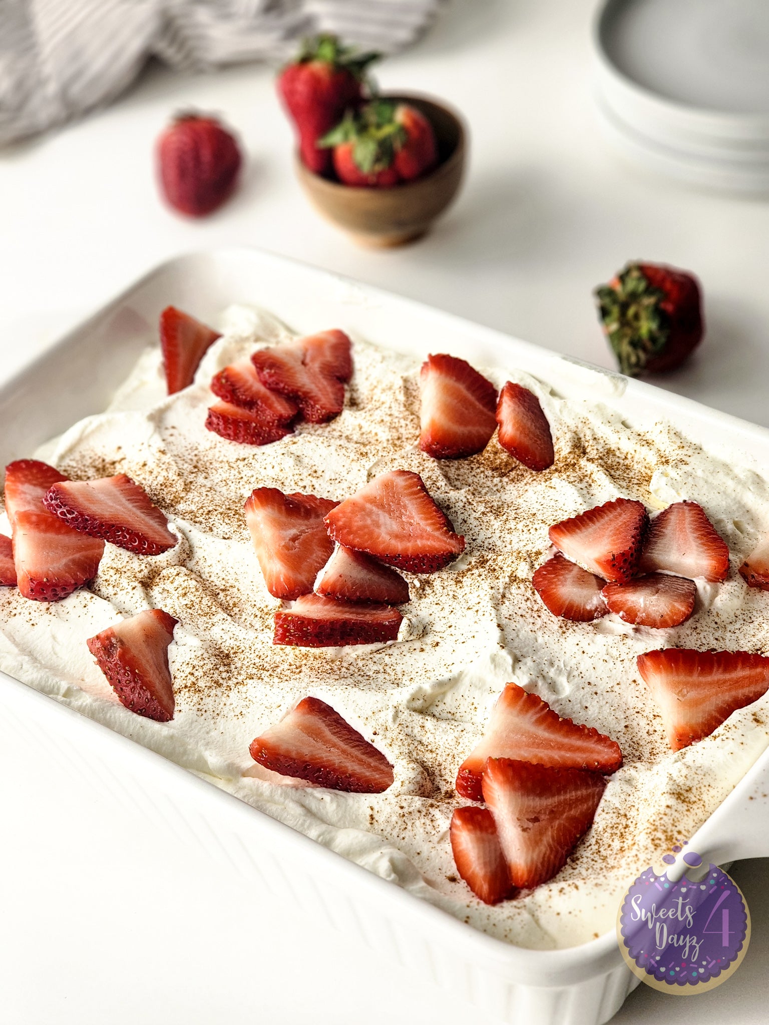 Tres Leches Cake on White