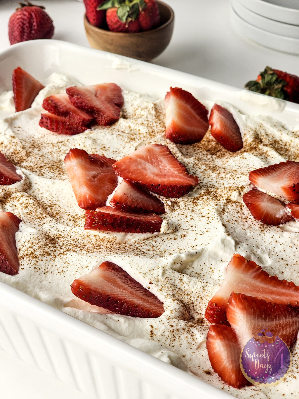 Tres Leches Cake on White