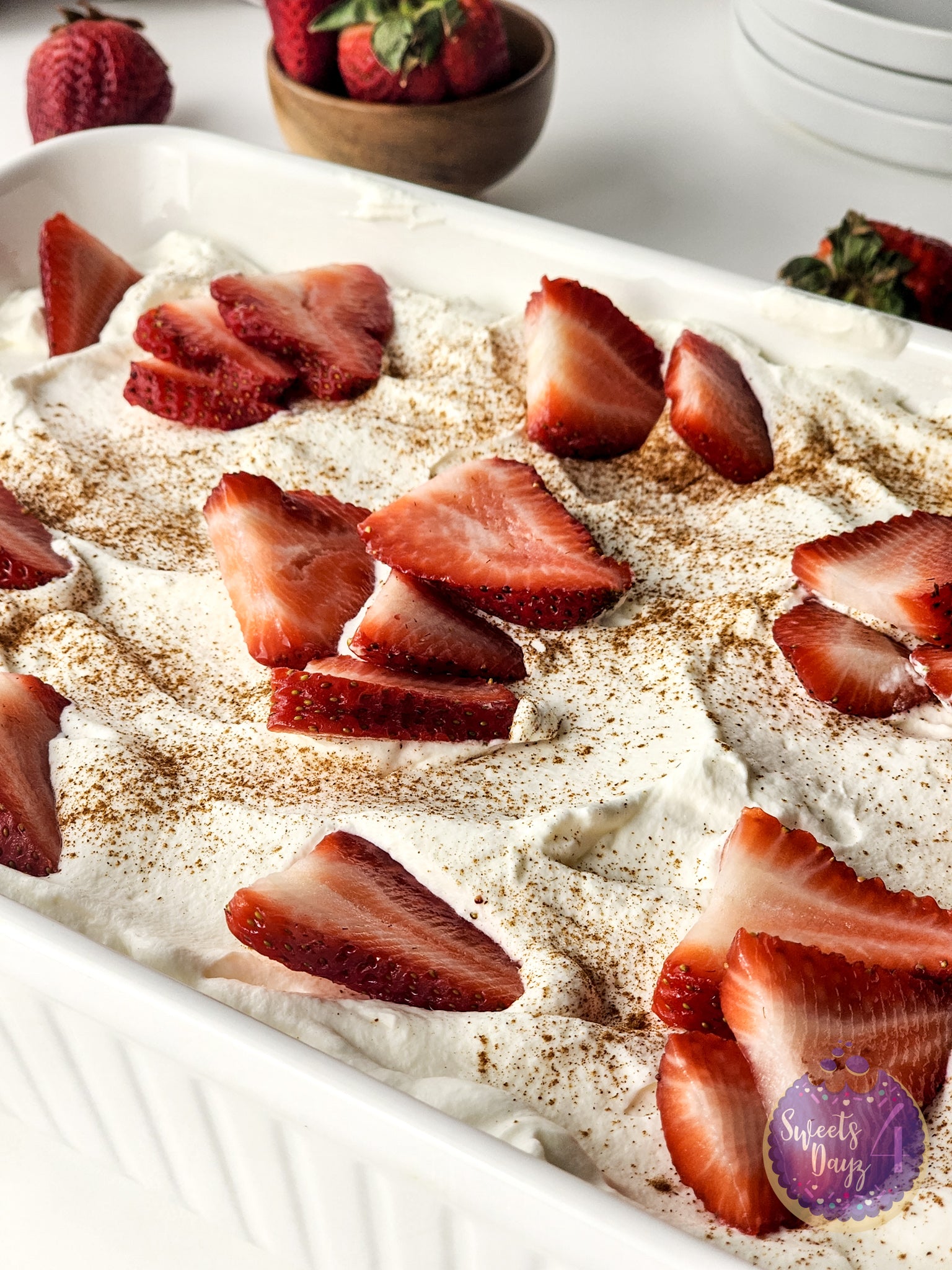 Tres Leches Cake on White