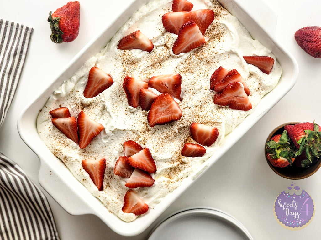 Tres Leches Cake on White