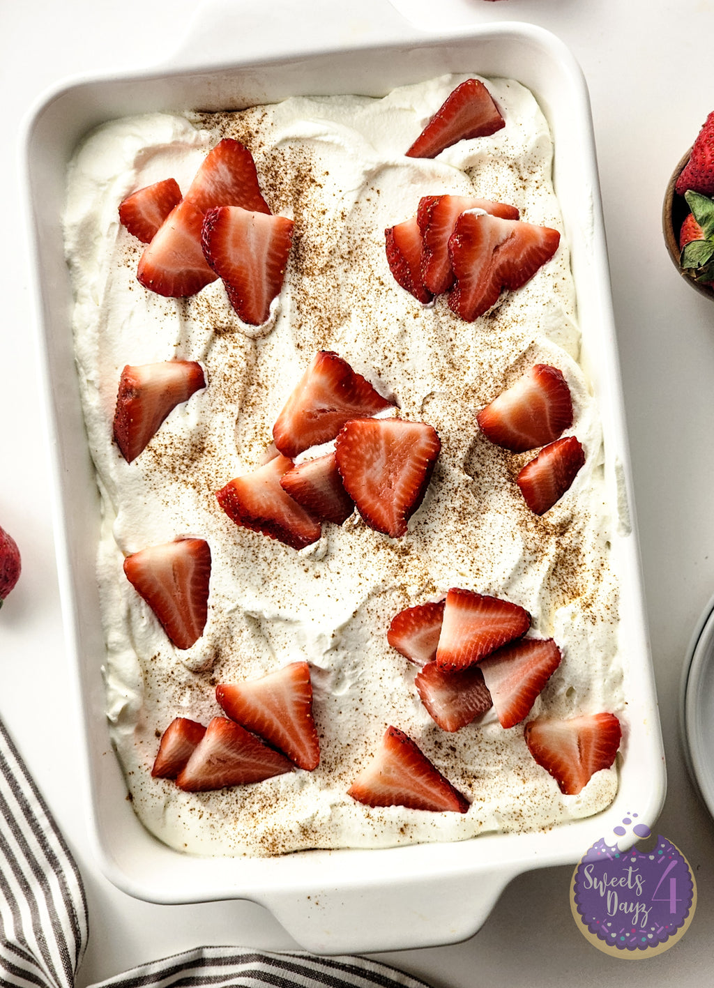 Tres Leches Cake on White