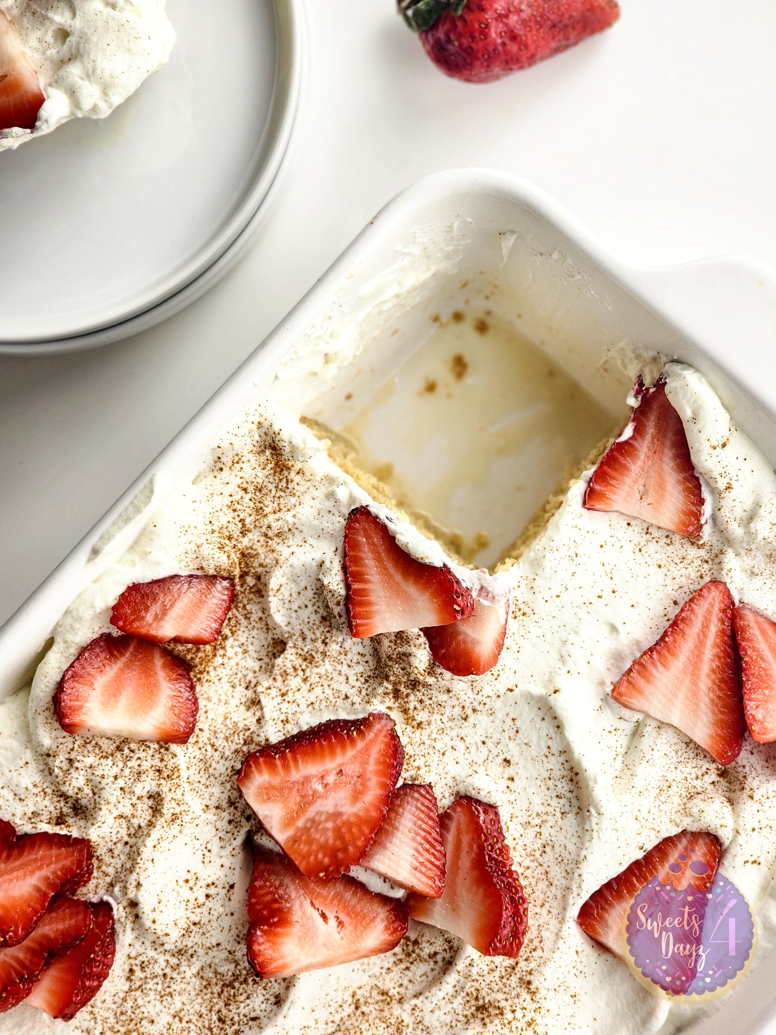 Tres Leches Cake on White