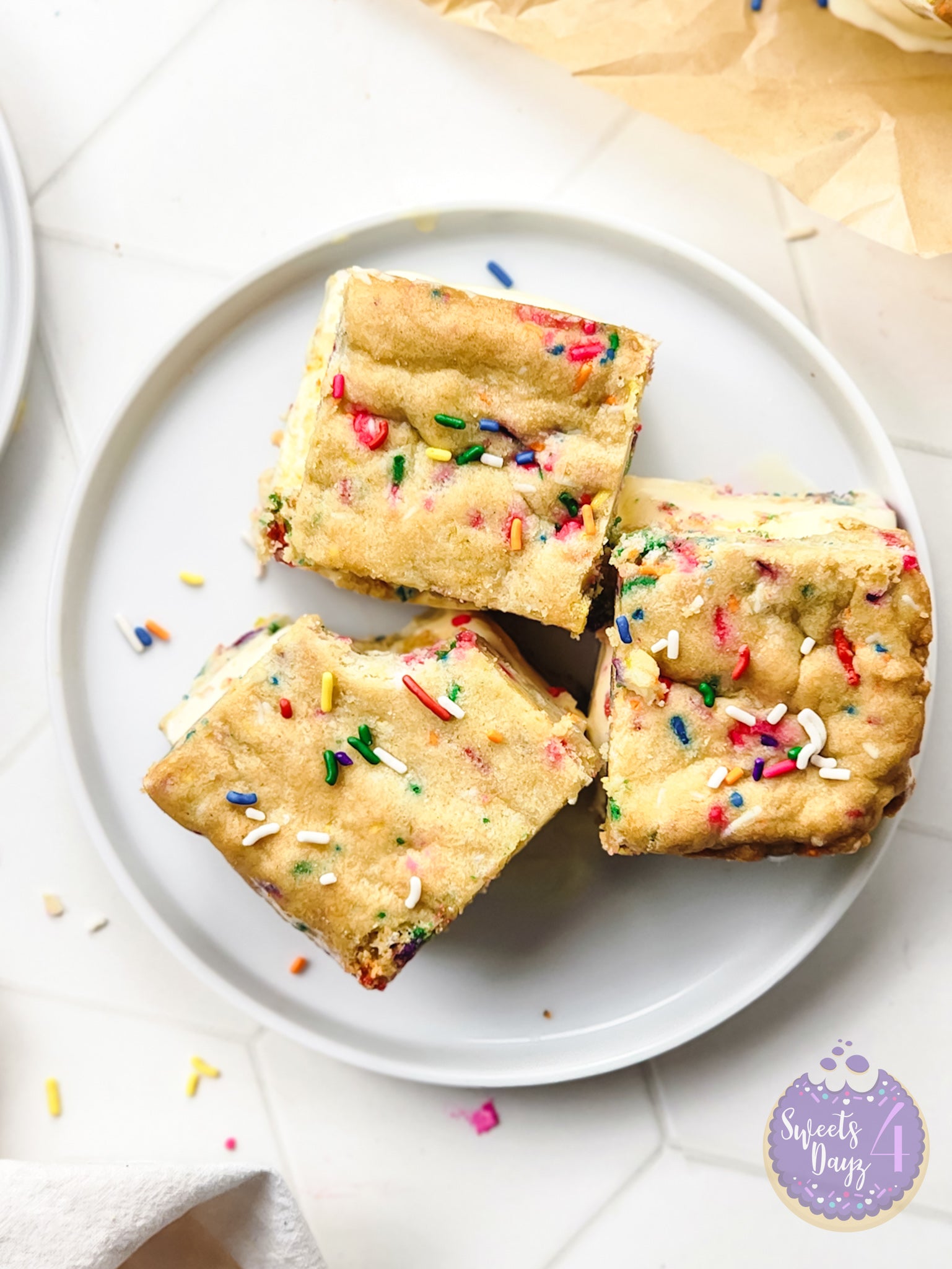 Funfetti Cookie Ice Cream Sandwiches on Rhombus