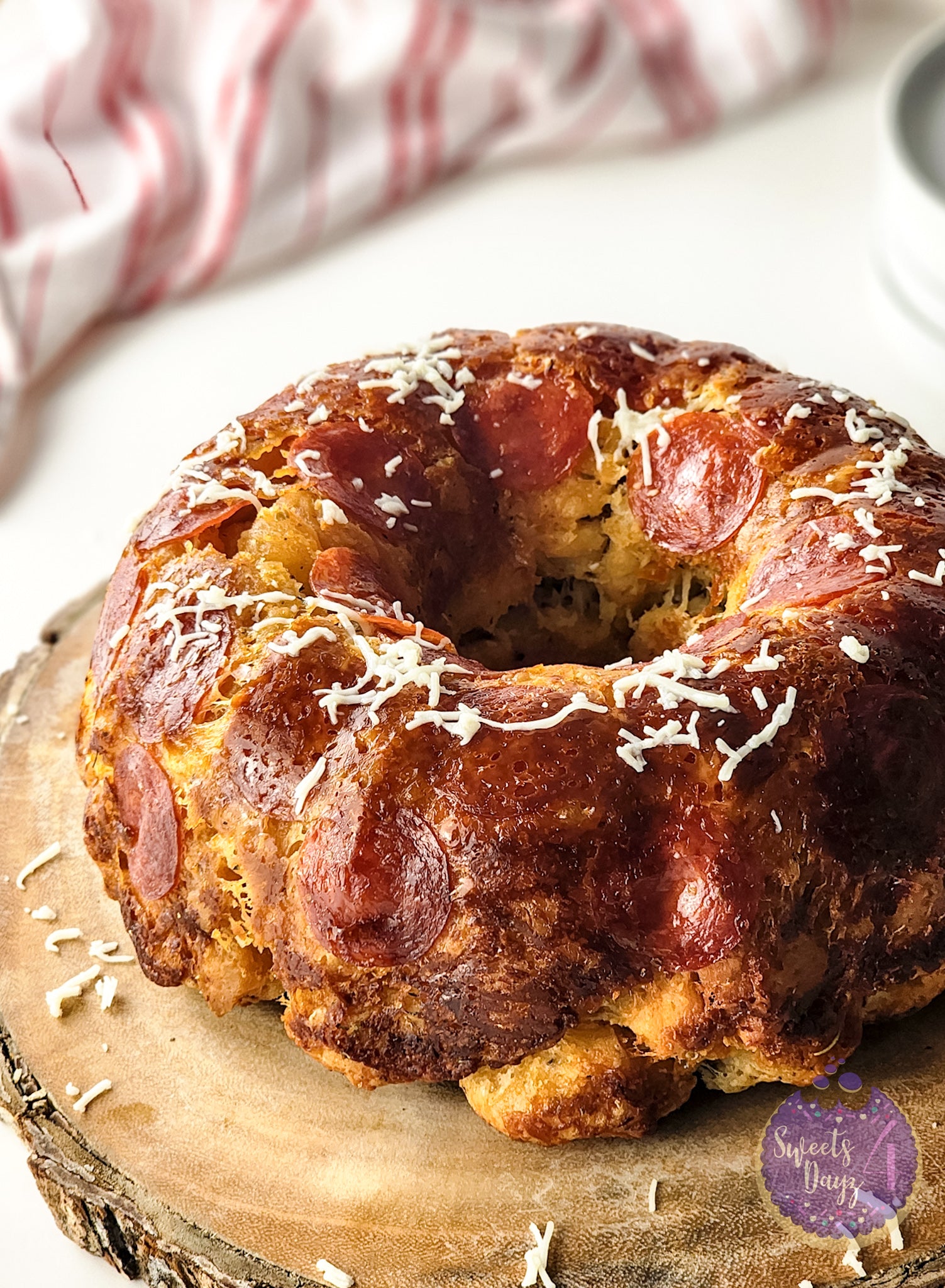 Pizza Monkey Bread on White
