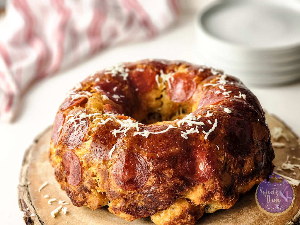 Pizza Monkey Bread on White
