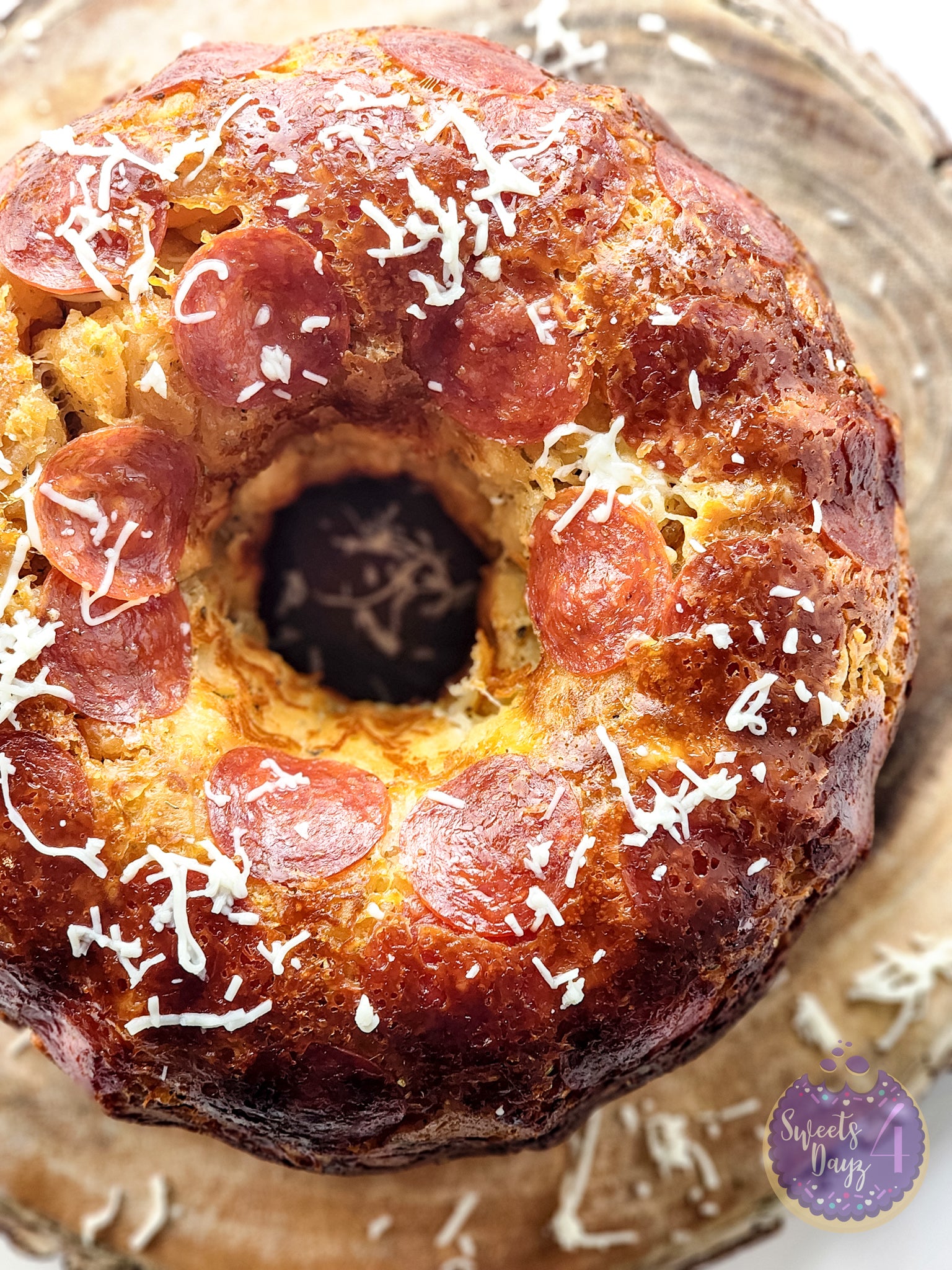 Pizza Monkey Bread on White