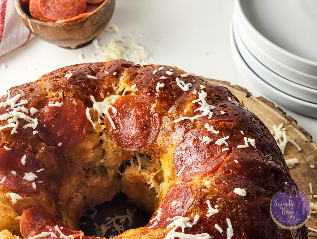 Pizza Monkey Bread on White