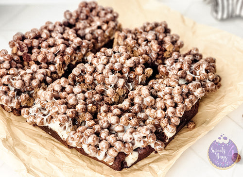 Chocolate Marshmallow Gooey Bars on Rhombus