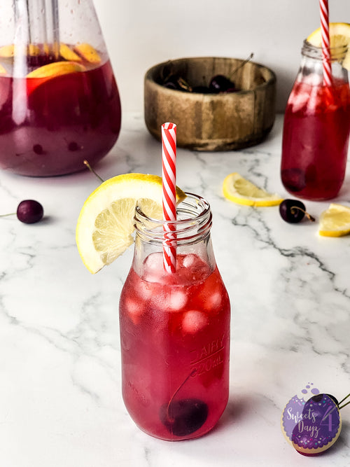 Cherry Lemonade on Marble