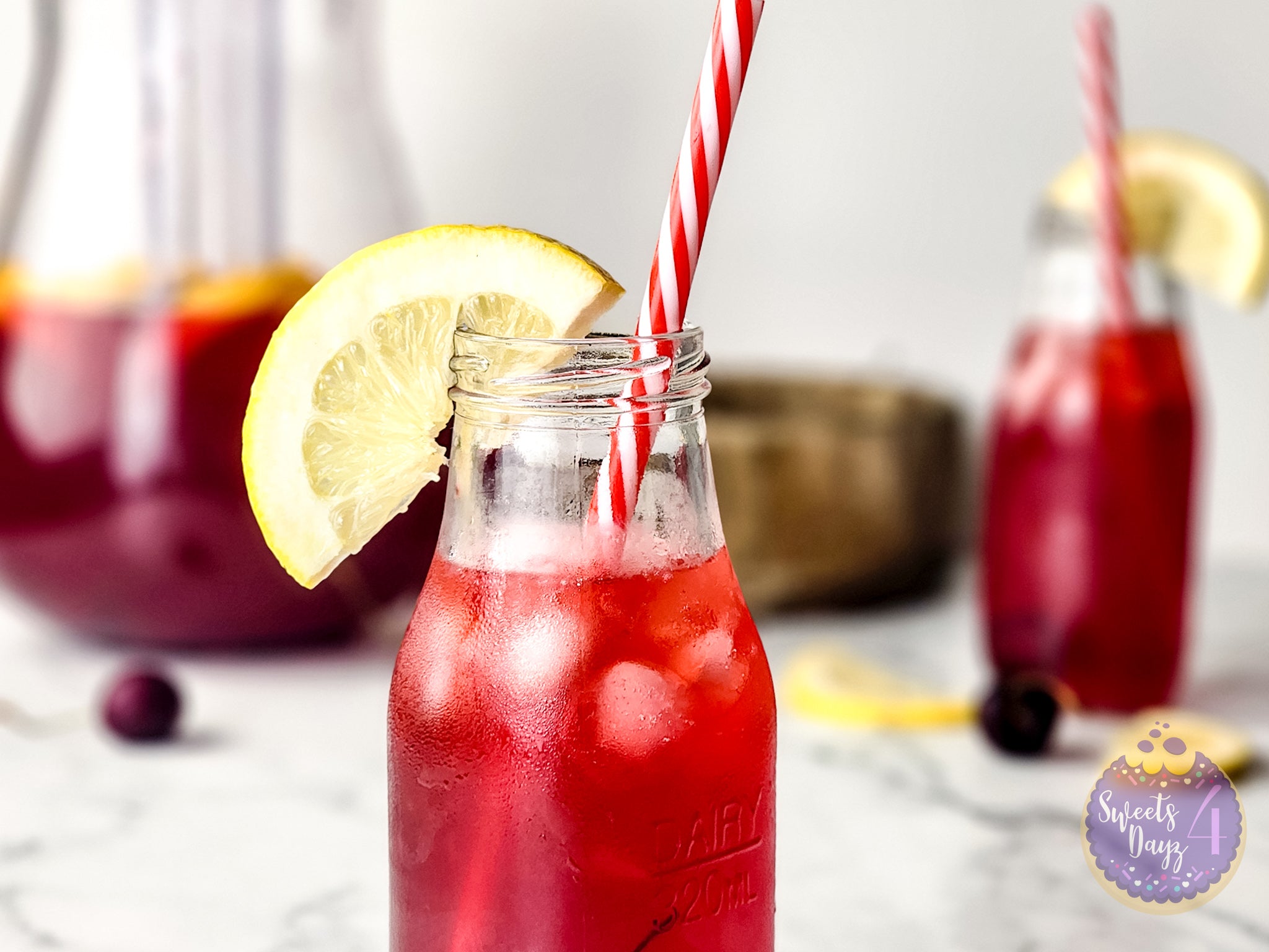 Cherry Lemonade on Marble