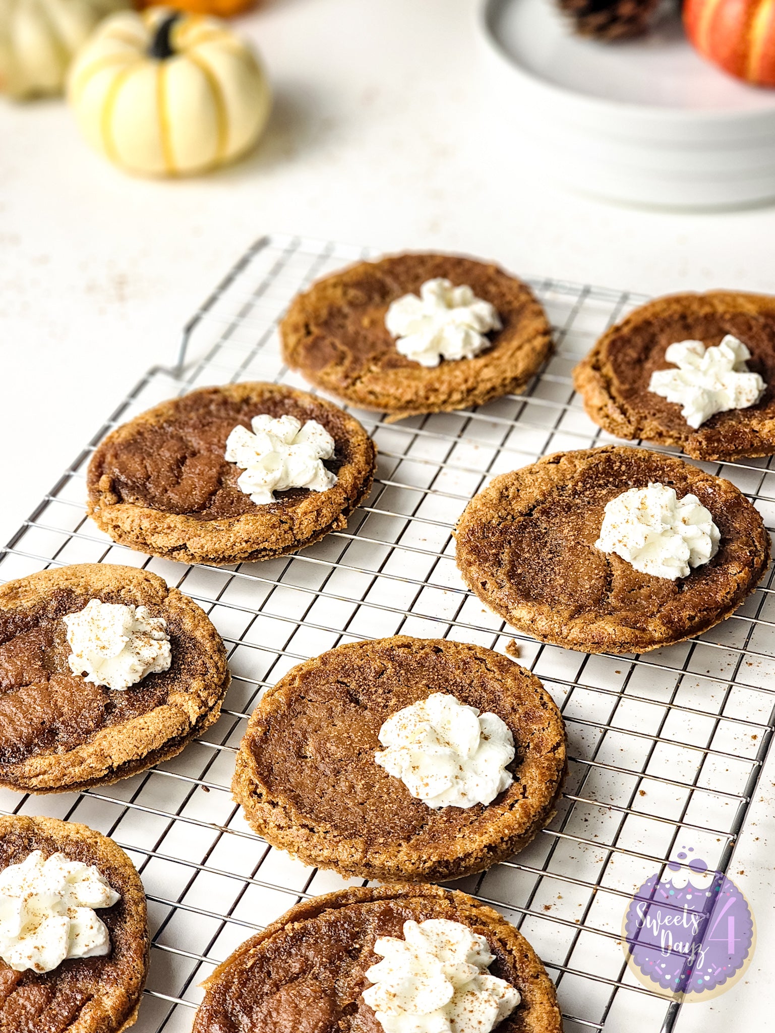 Pumpkin Pie Cookies on White