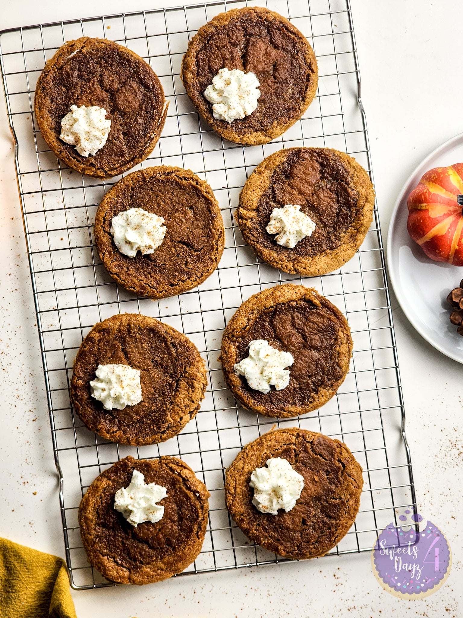 Pumpkin Pie Cookies on White
