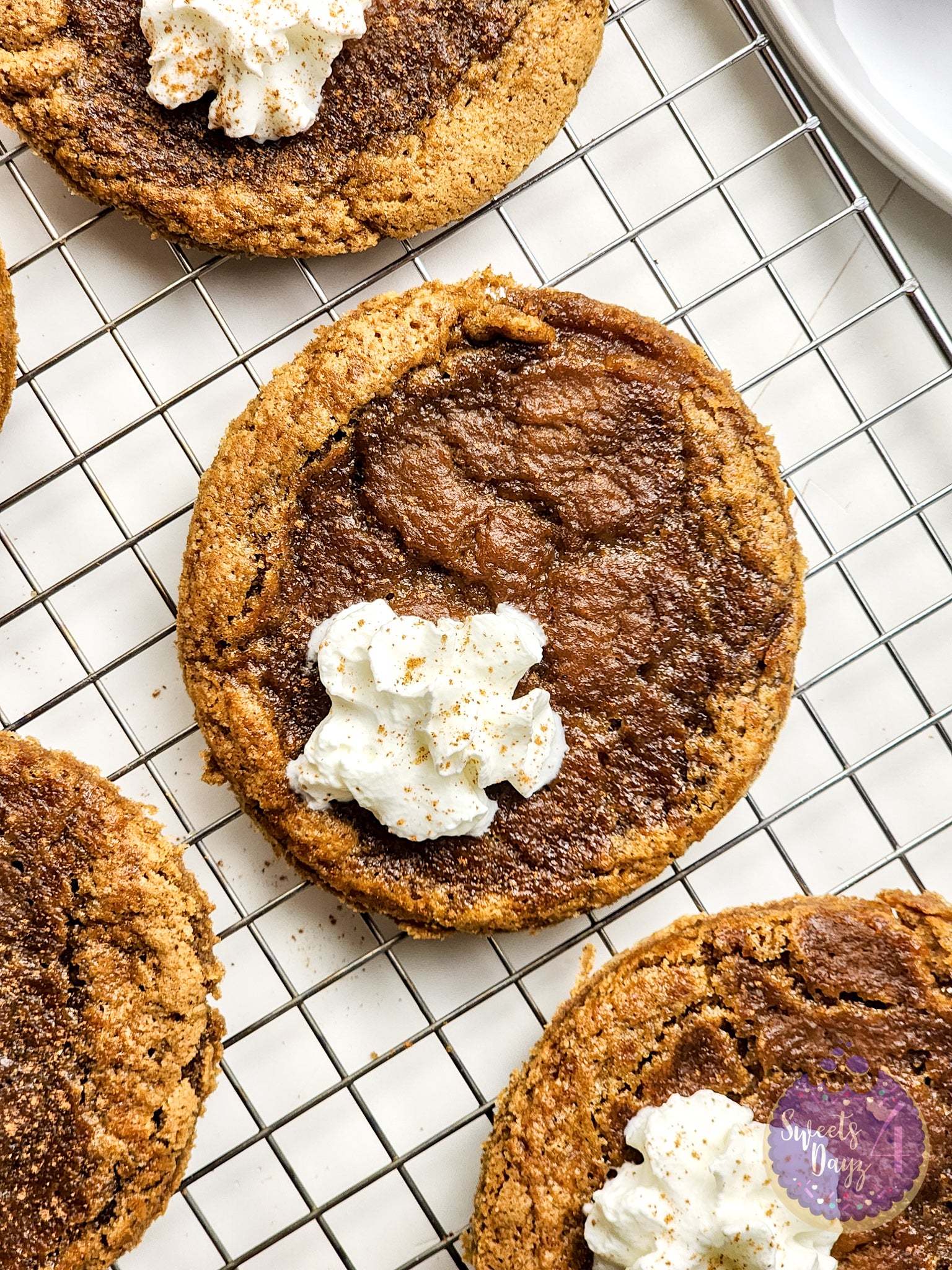 Pumpkin Pie Cookies on White