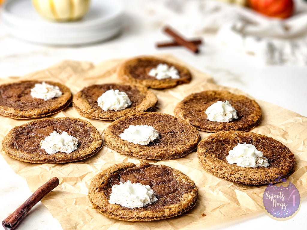 Pumpkin Pie Cookies on Gold Marble