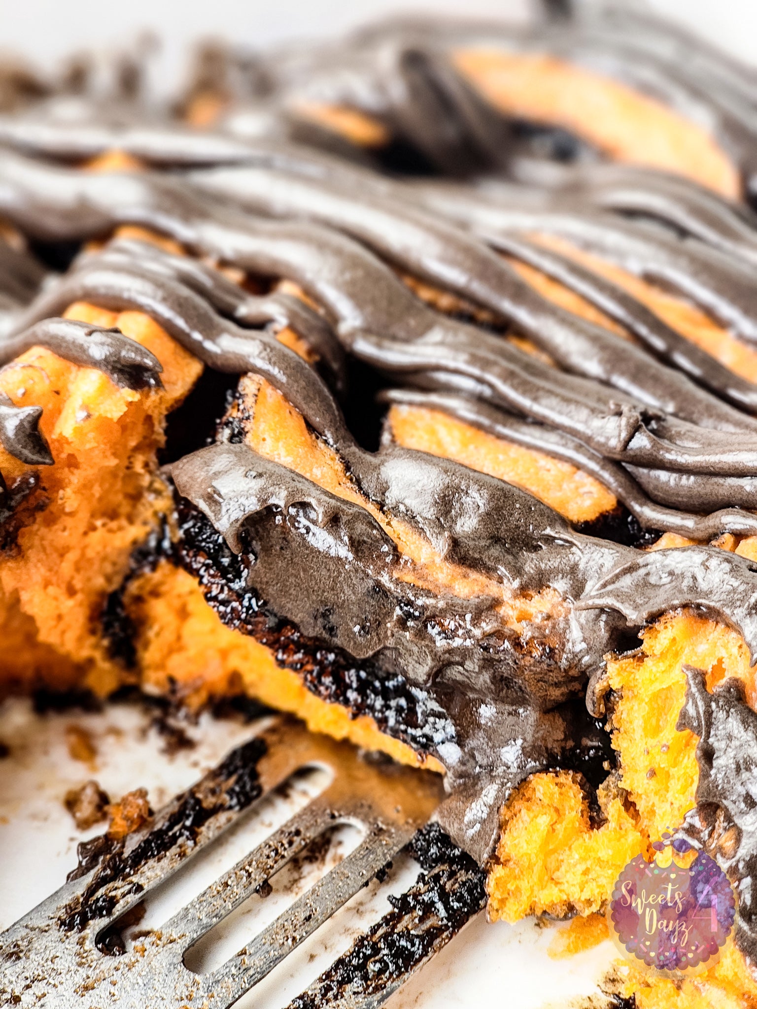 Halloween Cinnamon Rolls on Gold Marble