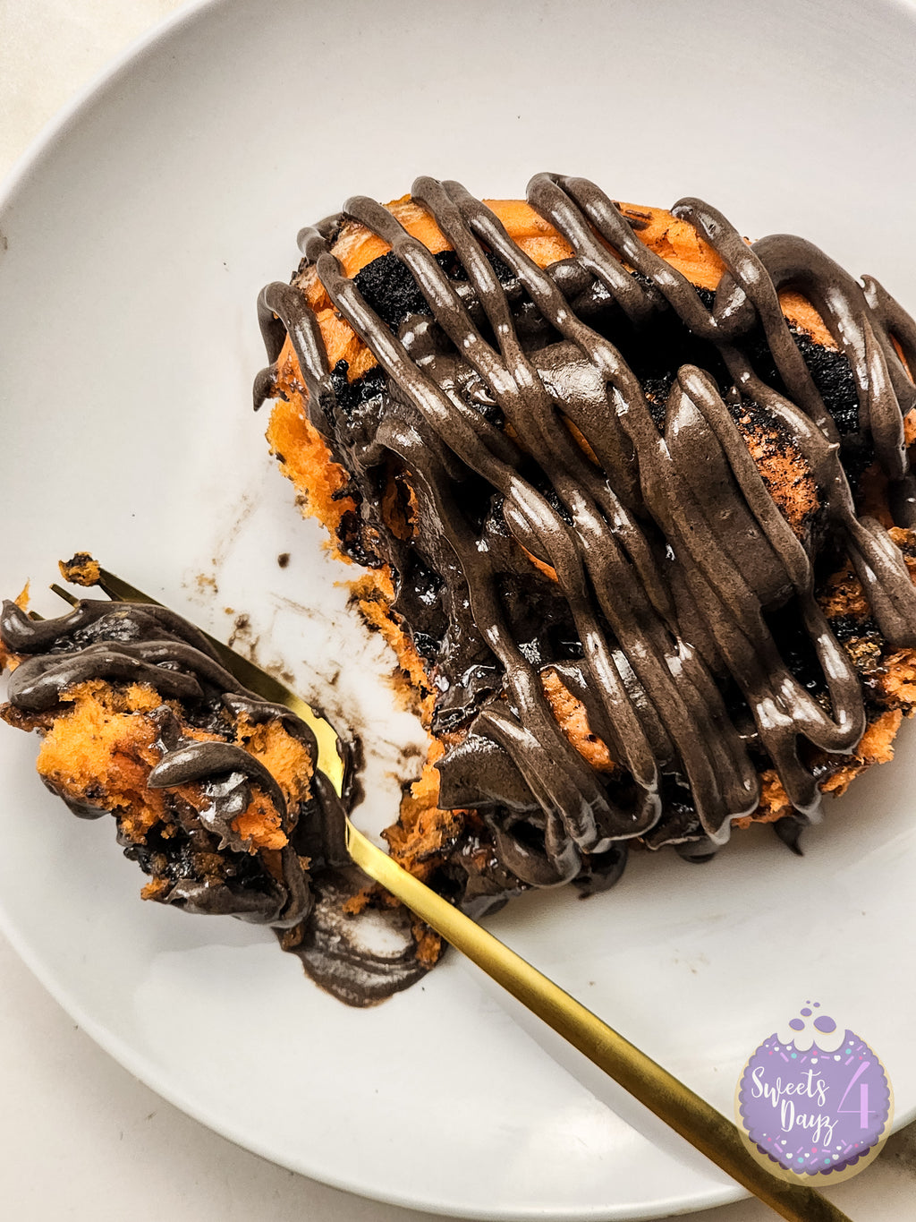 Halloween Cinnamon Rolls on Gold Marble