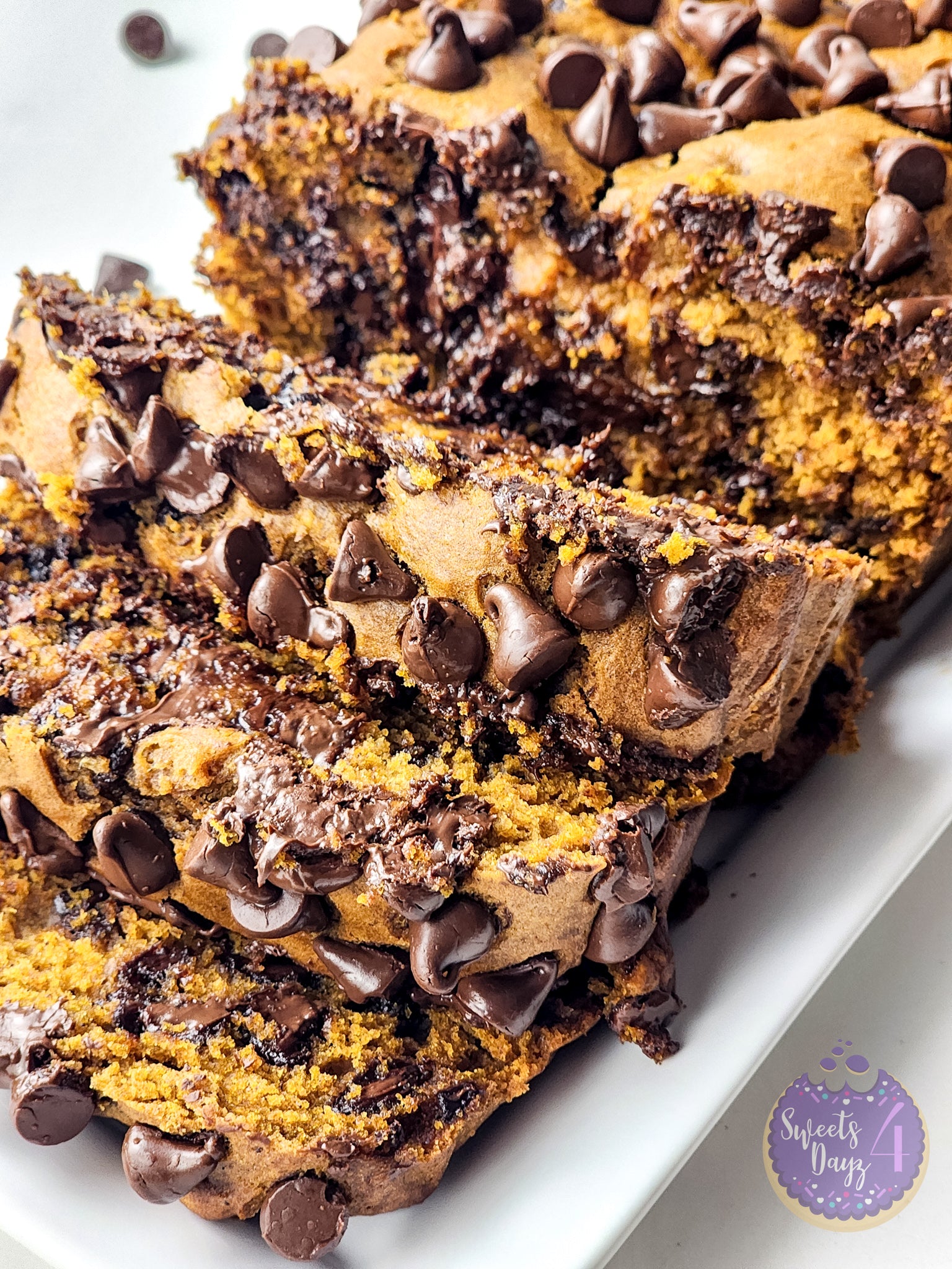 Pumpkin Loaf Bread on White