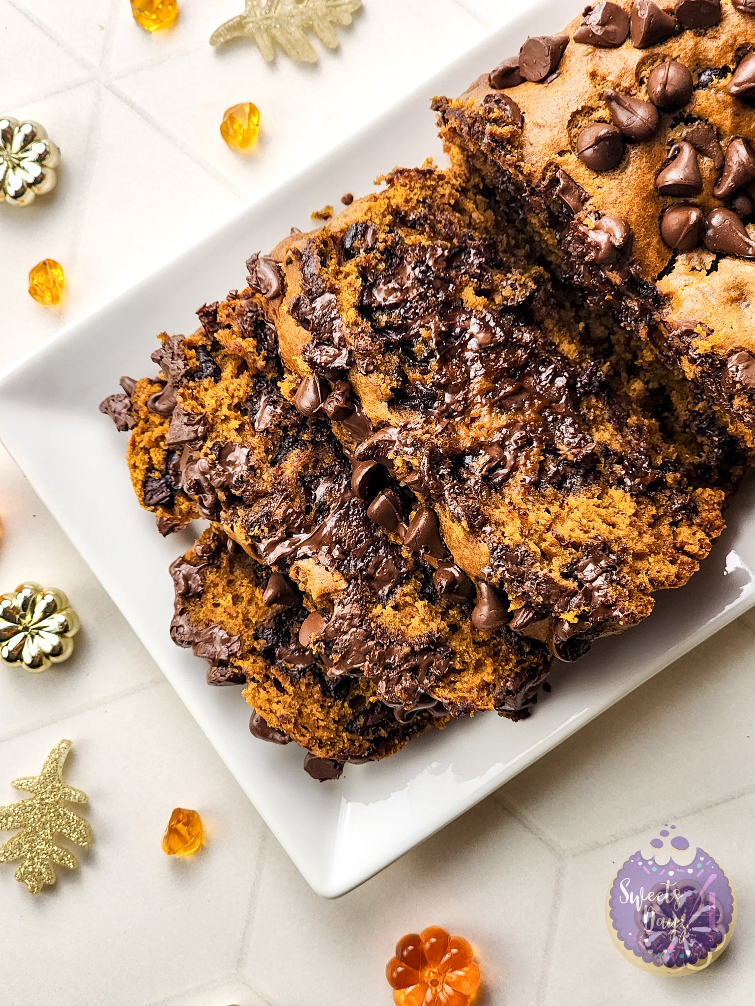 Pumpkin Loaf Bread on Rhombus