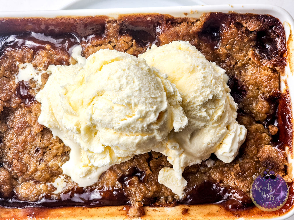 Peach Cobbler For One on White