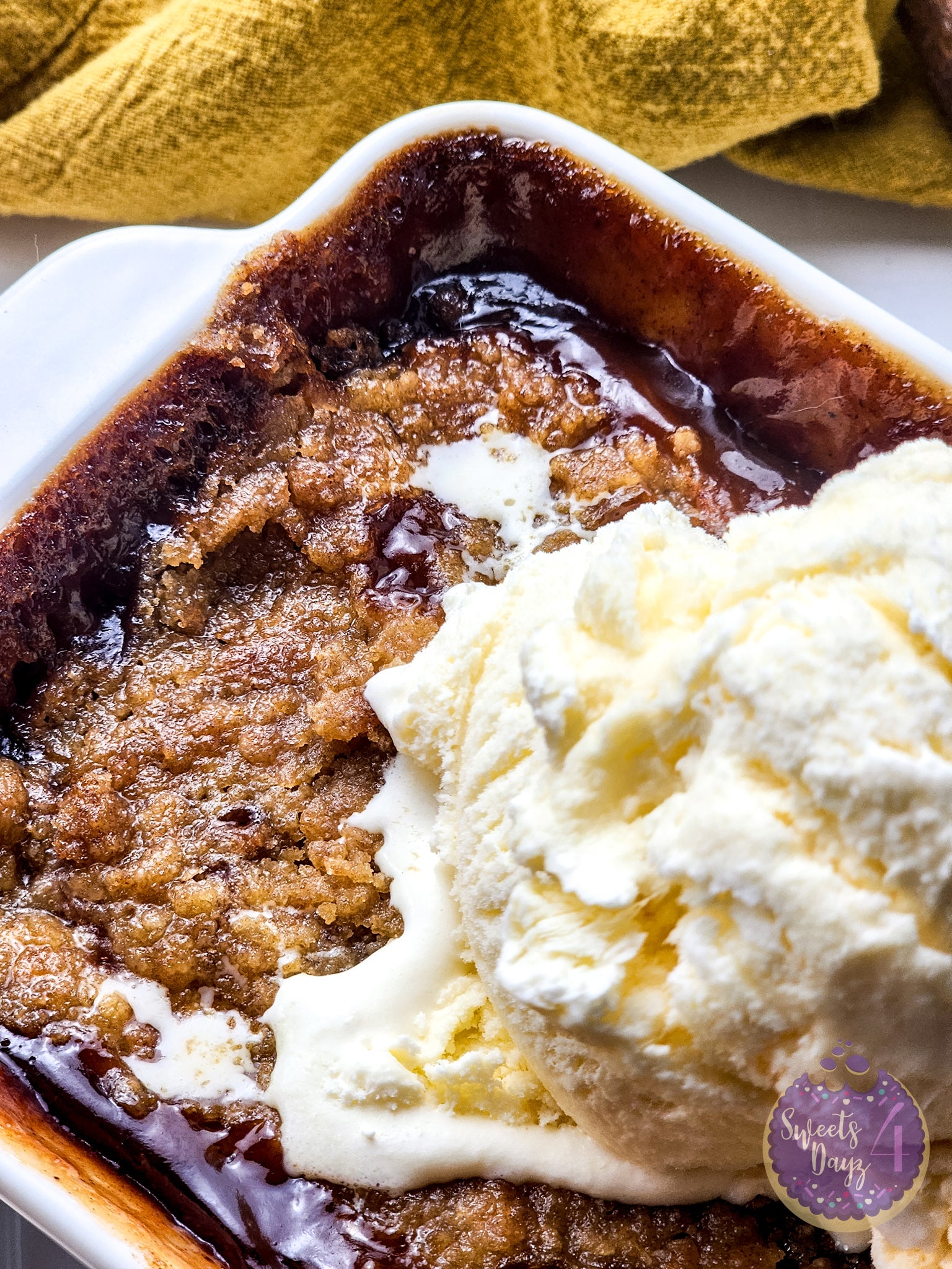 Peach Cobbler For One on White