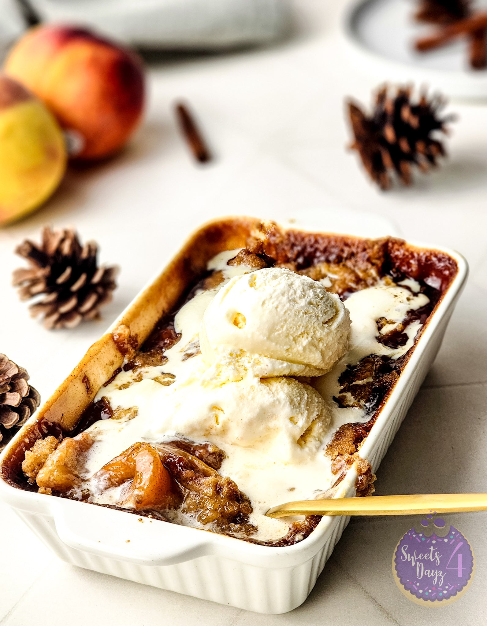 Peach Cobbler For One on Rhombus