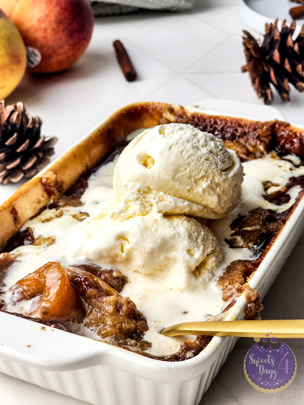 Peach Cobbler For One on Rhombus