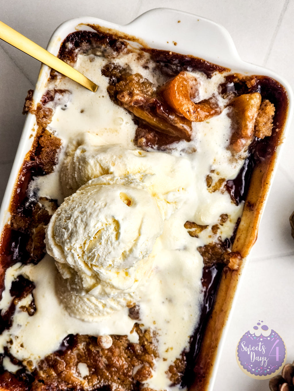 Peach Cobbler For One on Rhombus