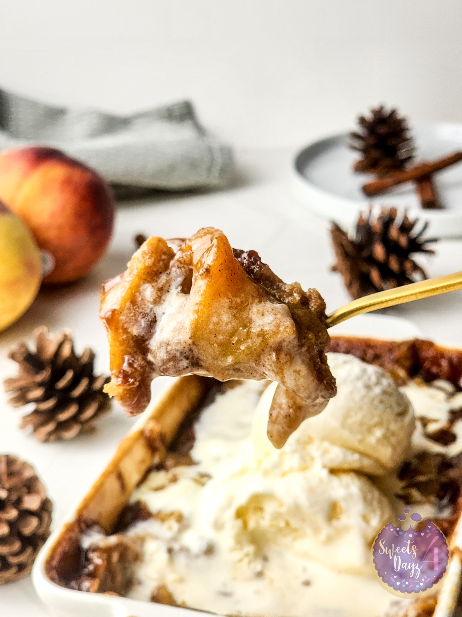 Peach Cobbler For One on Rhombus